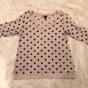 Torrid Heart Print 3/4 Sleeve Top